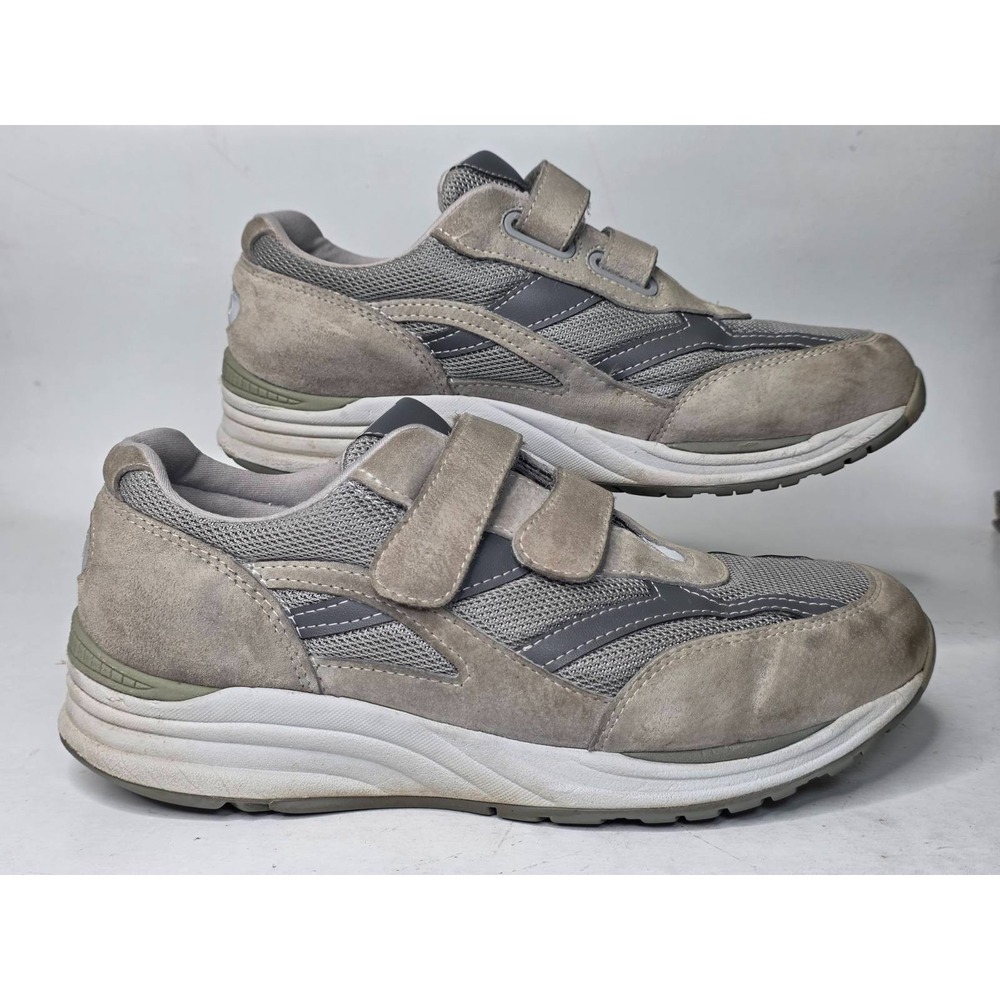 SAS JV Mesh Mens Sneakers Size 10 WW Extra Wide Gray Beige Suede Hook Loop Shoes